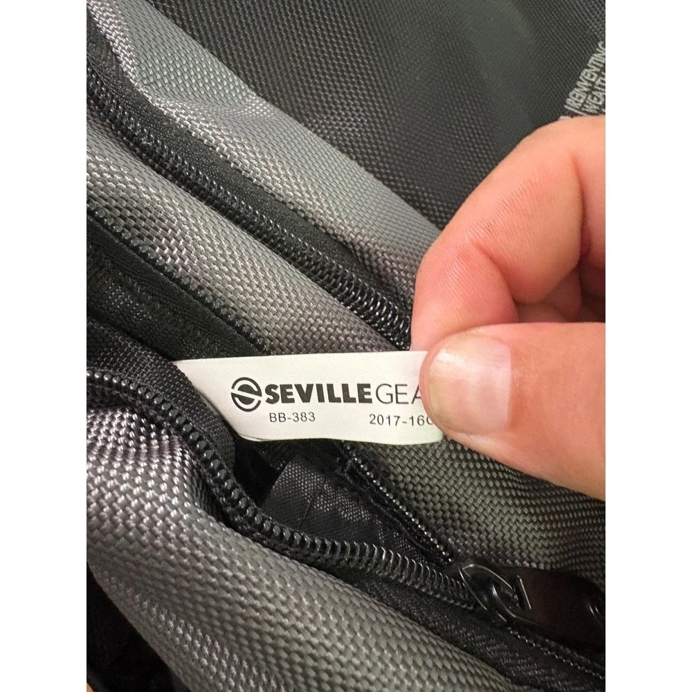 Seville Gear BB-383 Laptop Backpack Black Gray EQIS Cambridge Corporate Tech Bag